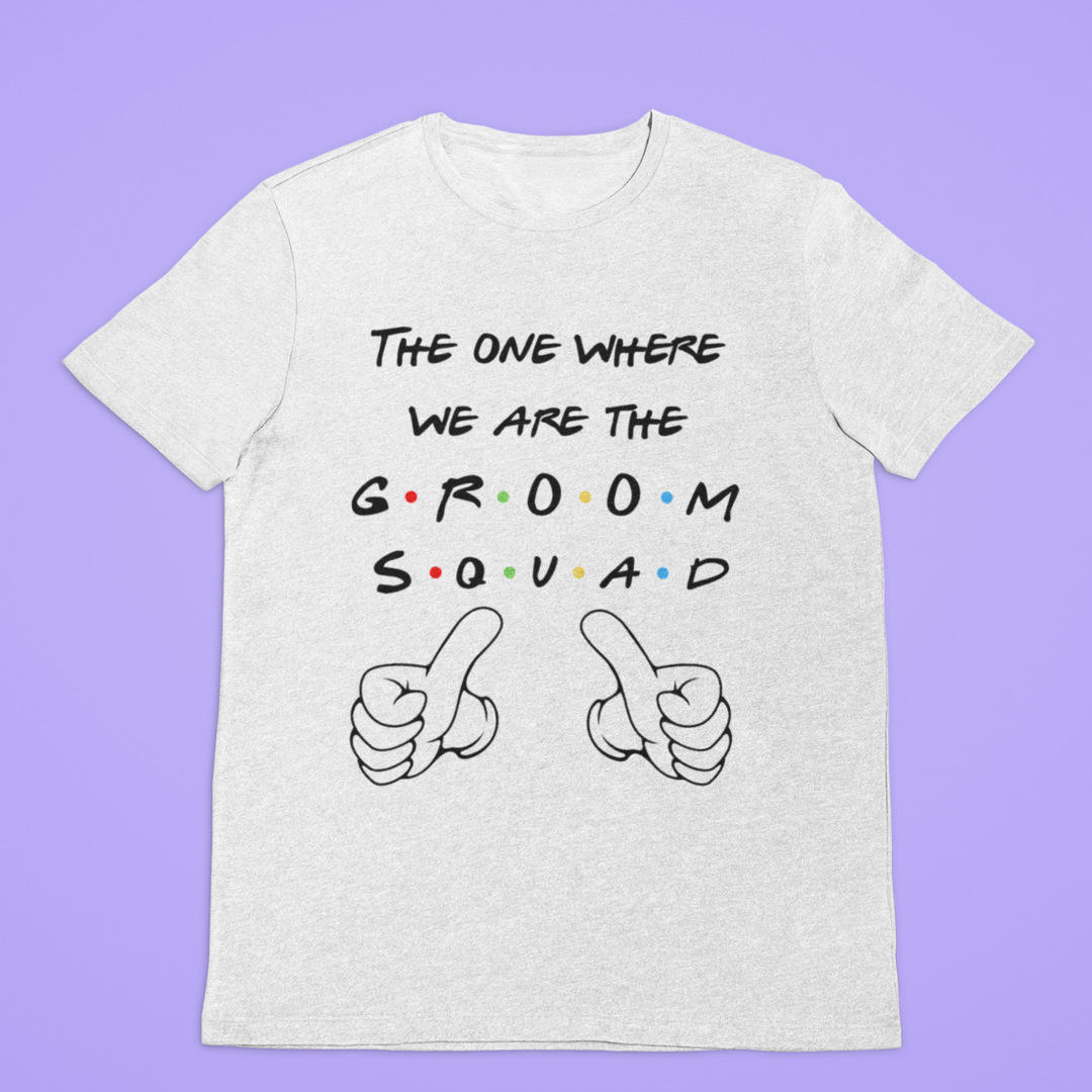 Groom Squad White Tshirt