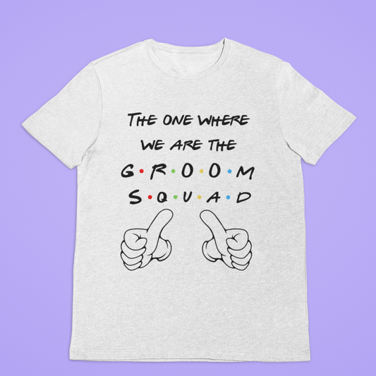 Groom Squad White Tshirt